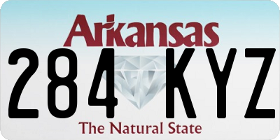 AR license plate 284KYZ