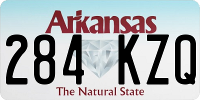 AR license plate 284KZQ