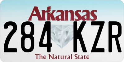 AR license plate 284KZR