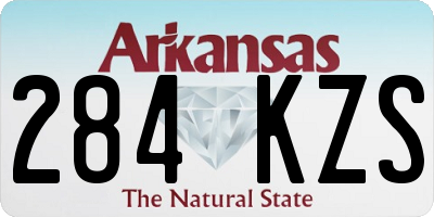 AR license plate 284KZS