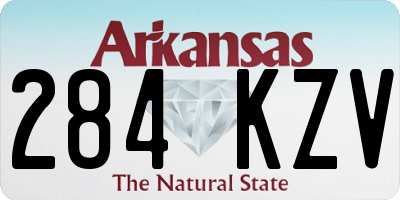 AR license plate 284KZV