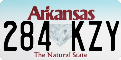 AR license plate 284KZY