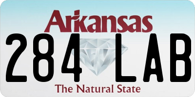 AR license plate 284LAB