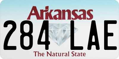 AR license plate 284LAE