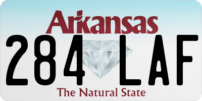 AR license plate 284LAF