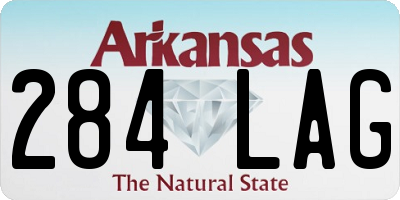 AR license plate 284LAG