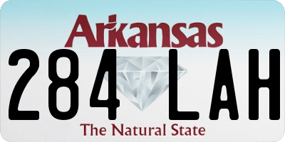 AR license plate 284LAH