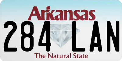 AR license plate 284LAN