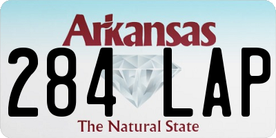 AR license plate 284LAP