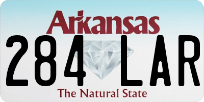 AR license plate 284LAR