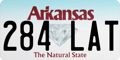 AR license plate 284LAT