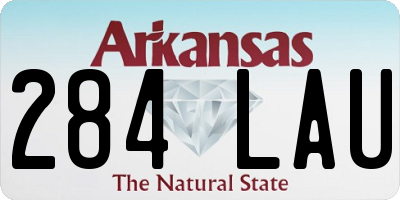 AR license plate 284LAU