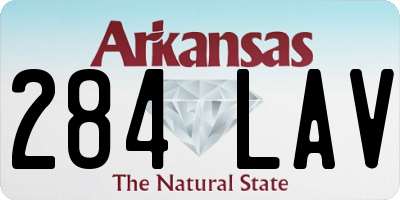 AR license plate 284LAV