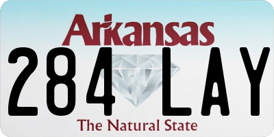 AR license plate 284LAY