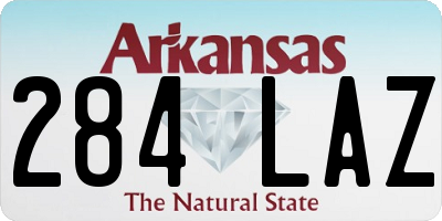 AR license plate 284LAZ