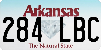 AR license plate 284LBC