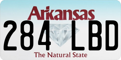 AR license plate 284LBD