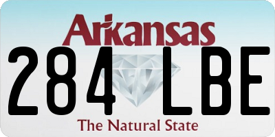 AR license plate 284LBE