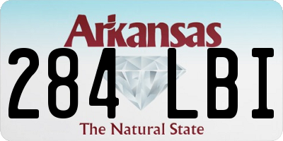 AR license plate 284LBI