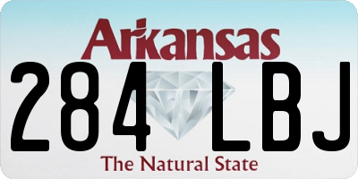 AR license plate 284LBJ