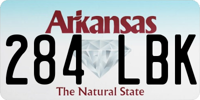 AR license plate 284LBK