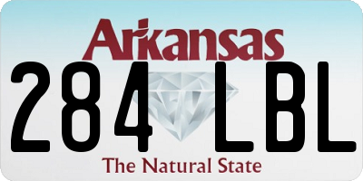AR license plate 284LBL