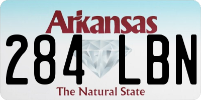 AR license plate 284LBN
