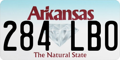 AR license plate 284LBO