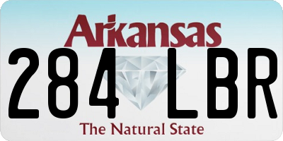 AR license plate 284LBR