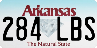 AR license plate 284LBS