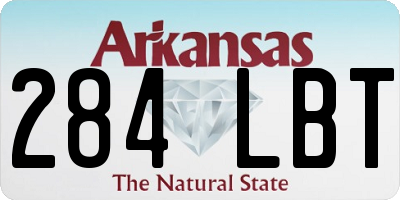 AR license plate 284LBT