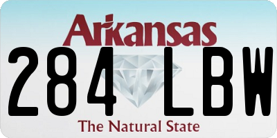 AR license plate 284LBW