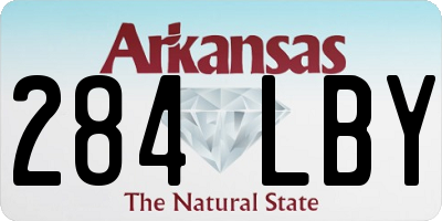AR license plate 284LBY