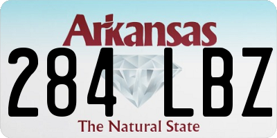 AR license plate 284LBZ
