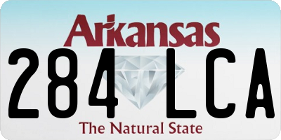AR license plate 284LCA