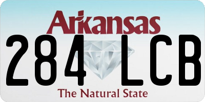 AR license plate 284LCB