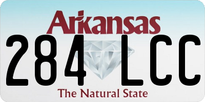 AR license plate 284LCC