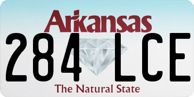 AR license plate 284LCE