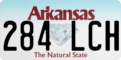 AR license plate 284LCH