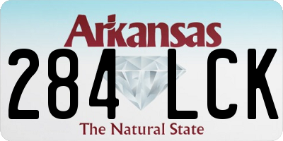 AR license plate 284LCK
