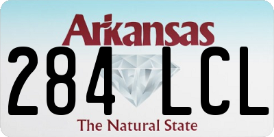 AR license plate 284LCL