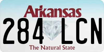 AR license plate 284LCN