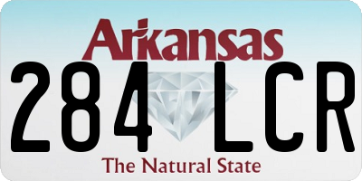AR license plate 284LCR