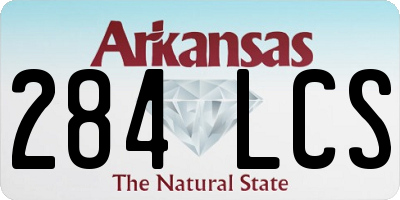 AR license plate 284LCS