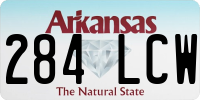 AR license plate 284LCW
