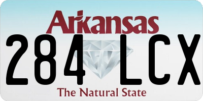 AR license plate 284LCX