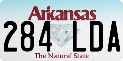AR license plate 284LDA