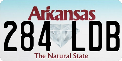 AR license plate 284LDB