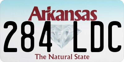 AR license plate 284LDC