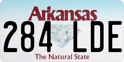 AR license plate 284LDE